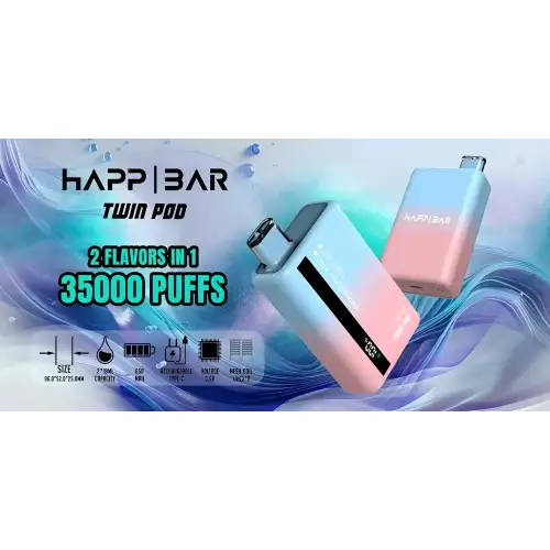 Upplev Happ Bar Twin Pod 35000 Puffar – Två Smaker i Ett