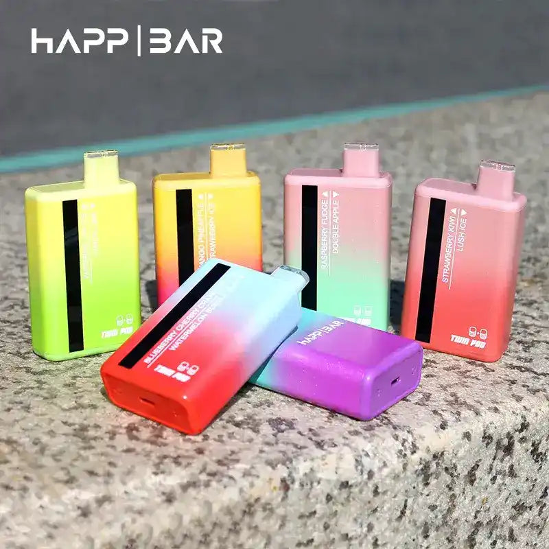 Färgglada vape-enheter för engångsbruk.