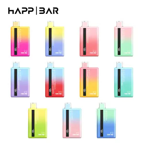 Färgglada vape-enheter för engångsbruk.